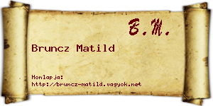 Bruncz Matild névjegykártya